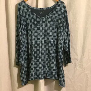 Catherine's plus size shades of blue tunic shirt